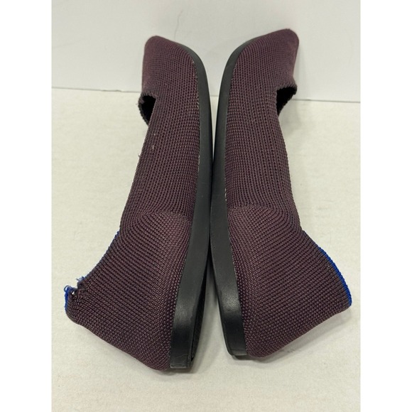Rothy's Pointed Toe Purple with blue trims Ballet Flat Slip On Sz 8 - Picture 2 of 12